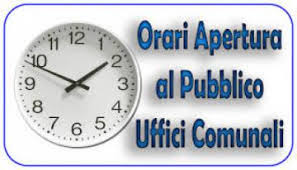 Immagine ORARI APERTURA AL PUBBLICO UFFICI COMUNALI (aggiornati al 25/03/2022)